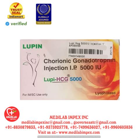 Lupi Hcg 5000iu Packaging Type Vial At 230 Piece In Nagpur ID