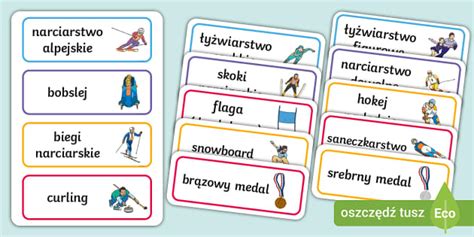 Igrzyska Zimowe Sporty Olimpijskie Fiszki Teacher Made