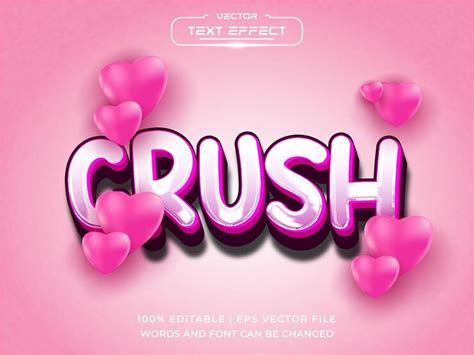 Premium Vector Crush 3d Text Effect Mockup Text