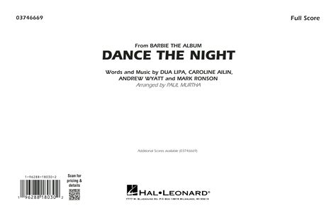 Dance The Night Arr Paul Murtha Conductor Score Full Score By