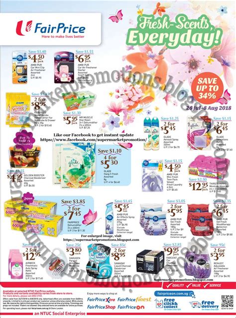 Ntuc Fairprice Fairprice Supermarket Promotion Ntuc Fairprice Fresh Scents Everyday 26 July