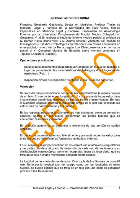 PDF INFORME MEDICO PERICIAL DOKUMEN TIPS