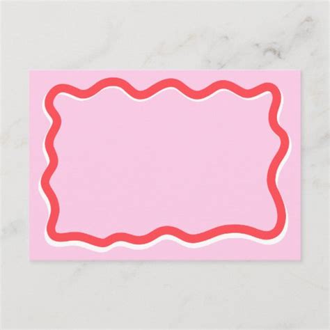 Retro Pink Curve Squiggle Wavy Advice Graduation Enclosure Card Zazzle