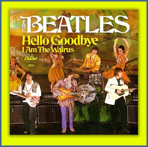 The Beatles Hello Goodbye B W I Am The Walrus Capitol Fantasy 45 Picture Sleeve 2 No Vinyl Etsy