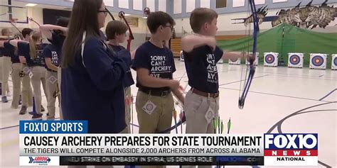 Causey Middle School archery competing for a state championship