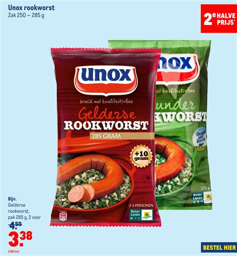 Unox Rookworst Aanbieding Bij Makro