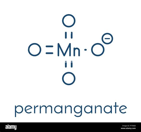 Permanganate anion, chemical structure. Skeletal formula Stock Vector ...