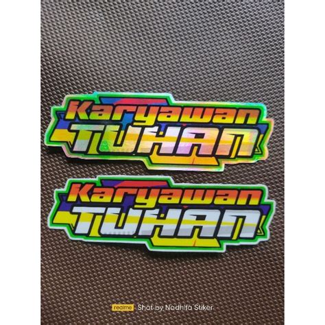 Jual Stiker Hologram Tulisan Karyawan Tuhan Shopee Indonesia