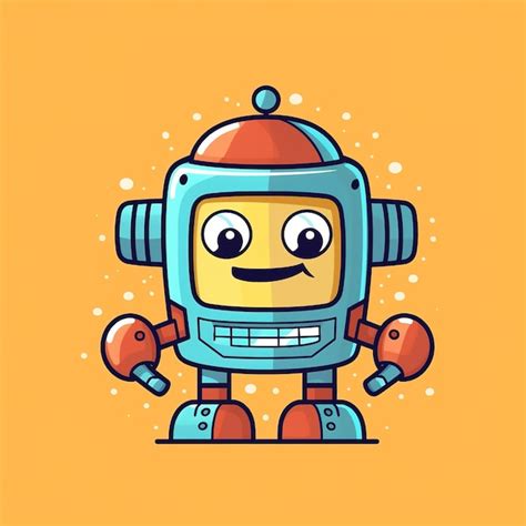 Premium AI Image | cute robot illustration