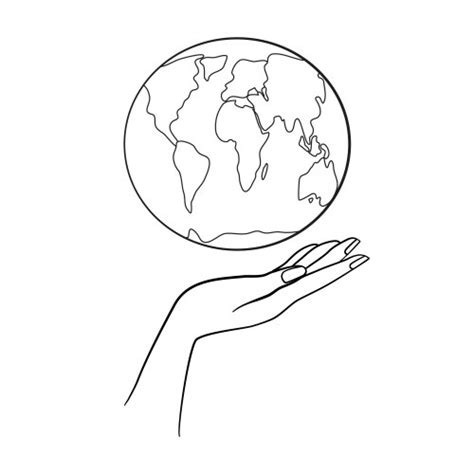 Draw Earth Hand Save Vector Images Over 2 100