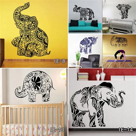 Indian Hinduism Wall Sticker Home Decorations Vinyl Wall Decal Elephant