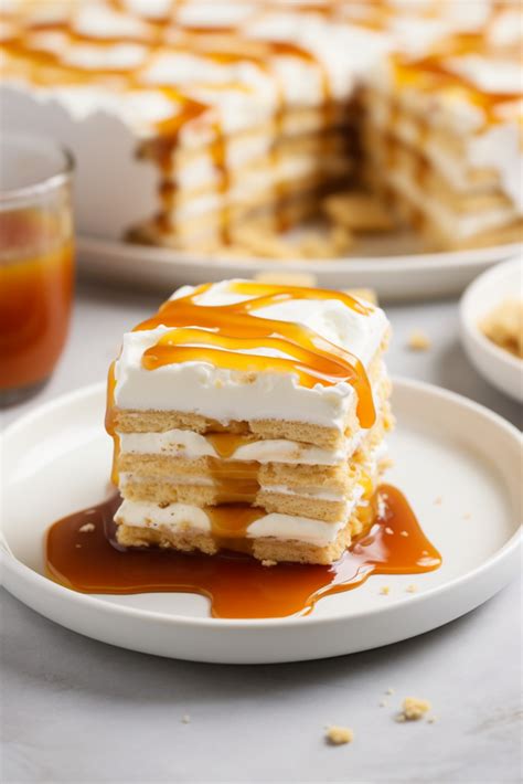 Ritz Cracker Salted Caramel Icebox Cake