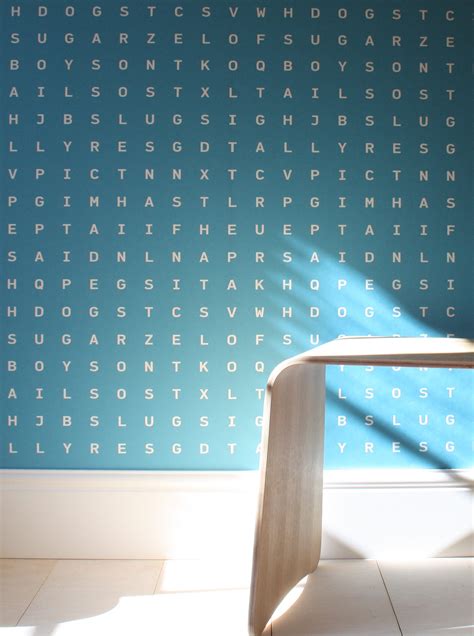 Word Search Wallpaper for Boys or Girls in Blue - Etsy