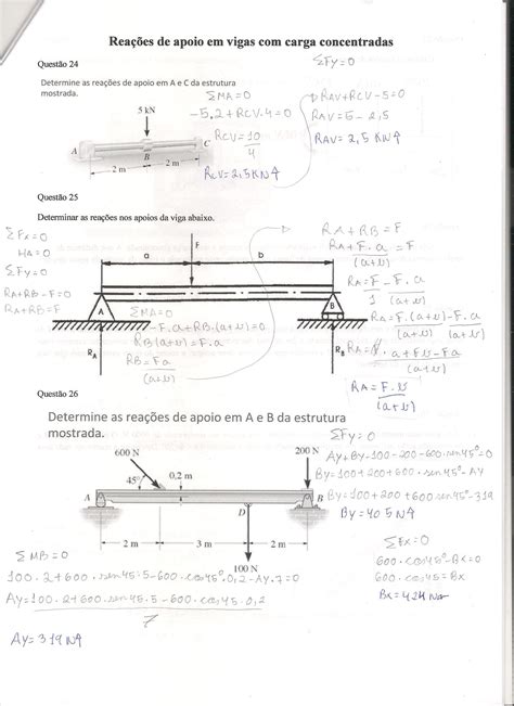 Determine As Reações De Apoio A E C Da Estrutura Mostrada Determinas