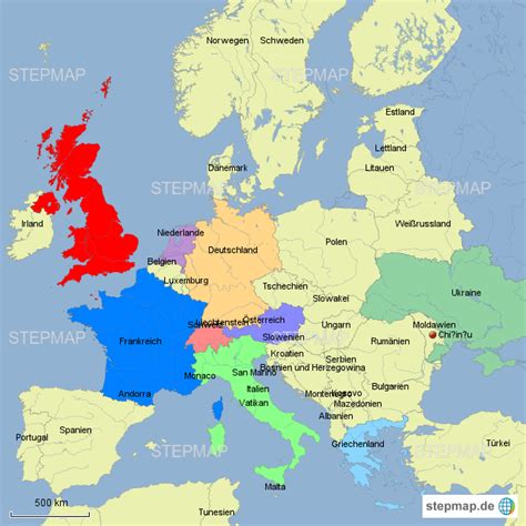 StepMap Europa Landkarte für Deutschland