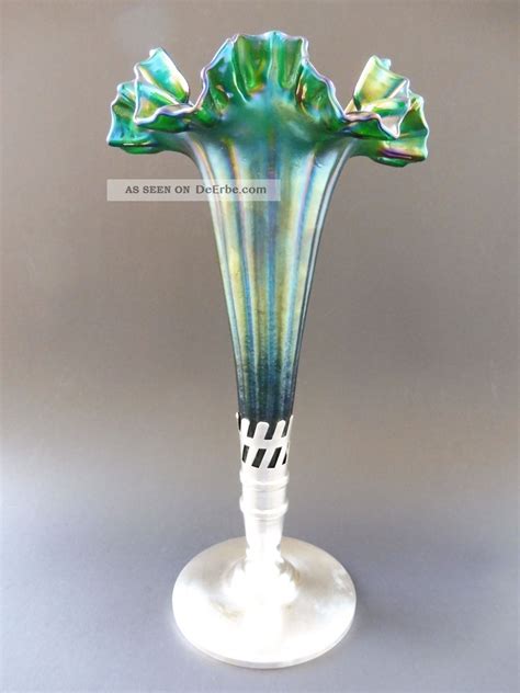 Große Jugendstil Vase Pallme KÖnig Rindskopf Irisieren Art Nouveau Iridescent