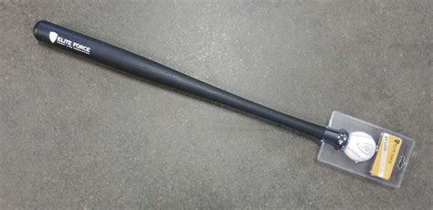 Ef1000 Baseball Bat Elite Force Black Plastic With Ball Zib