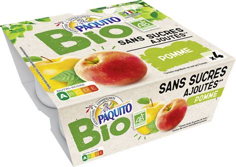 Pur E De Pomme Sans Sucres Ajout S Bio Paquito G