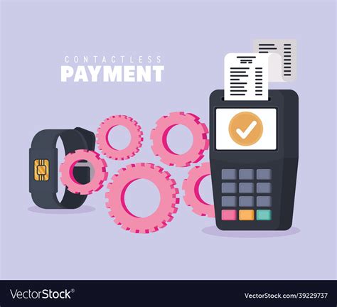 Contactless payment design Royalty Free Vector Image