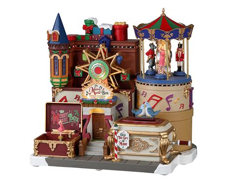 The Merry Music Box With Adaptor Lemax Village Collection Ehobbytools