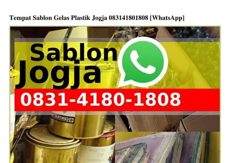 Ppt Tempat Sablon Gelas Plastik Jogja L L L Whatsapp