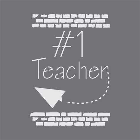 Number One Teacher Craft Stencil