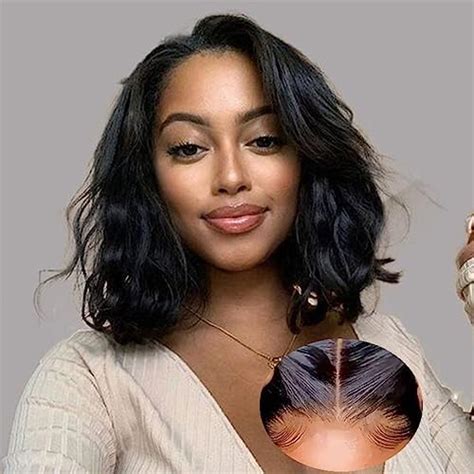 Amazon Ahaisy Glueless Bob Wig Human Hair Pre Plucked Wear And Go