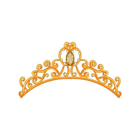 Princess Tiara Crown Cartoon Vector Illustration Vector Art At