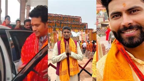 Ram Mandir Pran Prathistha Highlights Stars Galore In Ayodhya Sachin