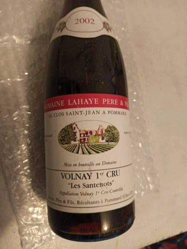 Domaine Lahaye Volnay Er Cru Les Santenots Vivino Us