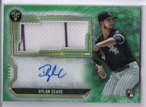 DYLAN CEASE WHITE SOX 2020 TRIPLE THREADS EMERALD JUMBO PATCH