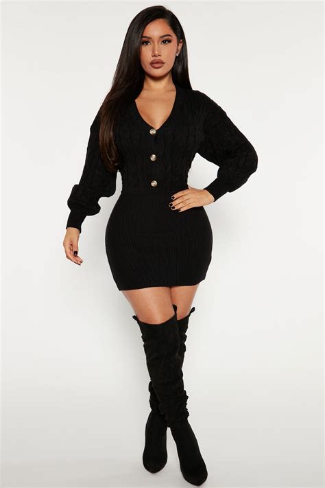 Michelle Sweater Mini Dress Black Fashion Nova Dresses Fashion Nova