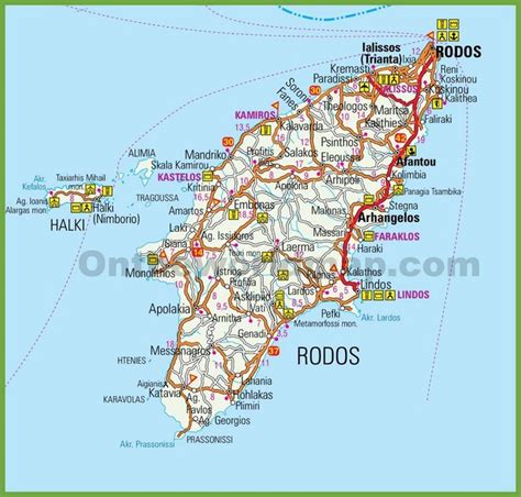 Rhodes tourist map | Tourist map, Map, Greece map