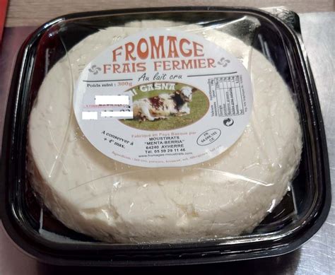 Rappel Consommateur Détail Fromage frais fermier de vache au lait cru