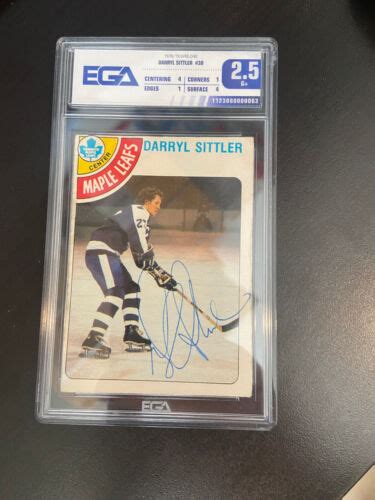 1978 79 Opc Darryl Sittler Autograph Authentic Grade 9 Ega Ebay