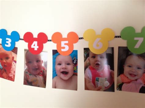 How To Make Mickey Mouse 1st Year Photo Banner Free Printables