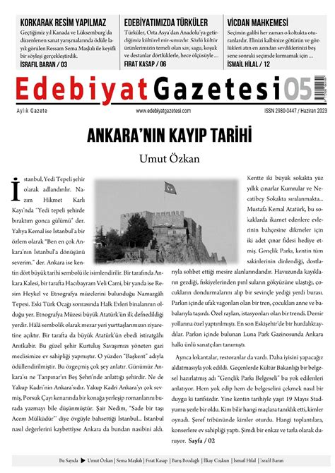 Edebiyat Gazetesinin beşinci sayısı yayında Edebiyat Haber