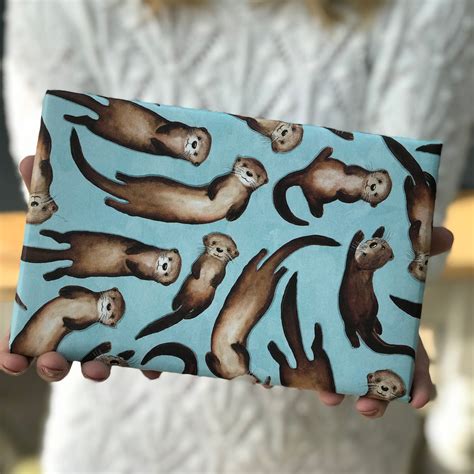 Otter Wrapping Paper Otters Birthday Gift Wrap | Etsy UK