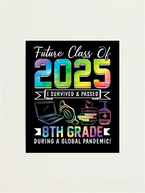 Lámina fotográfica Futura clase de 2025 Sobreviví Pasé la graduación