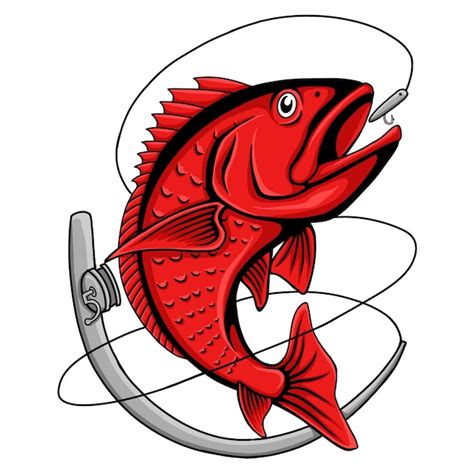 Pez Pargo Rojo Vector Premium