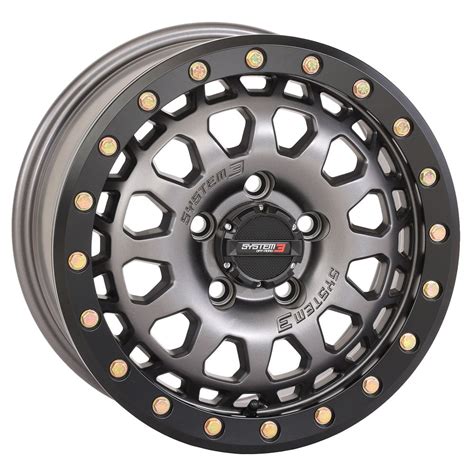 System 3 Sb 6 Beadlock 15x7 Atvutv Wheel Gun Metal 5x45 61 15s3 6645