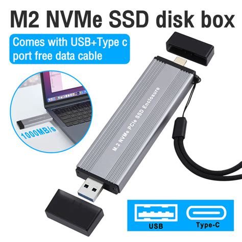 Winstong Tech Aluminum M 2 NVME SATA SSD Enclosure Adapter USB 3 1 Gen