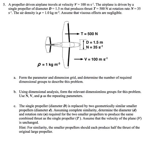 Solved A Propeller Driven Airplane Travels At Velocity V Chegg