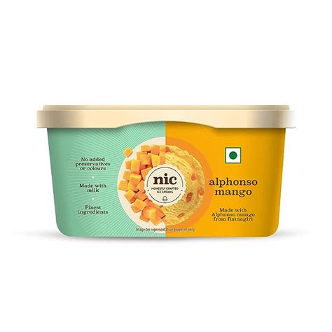 Nic Alphonso Mango Ice Cream Ml Amazon In Grocery Gourmet Foods