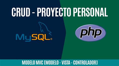 Como Hacer Un CRUD Con Php Y Mysql YouTube