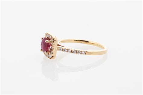 Rose Gold Ruby and Diamond Ring - Shapiro Auctioneers