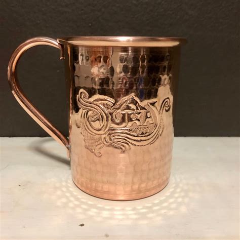 16oz Moscow Mule Hammered Copper Mug With Ouray Engraved Logo