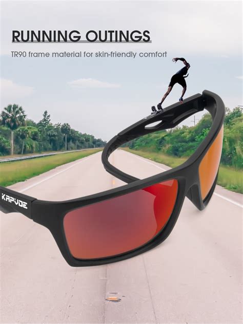 Kapvoe Cycling Glasses Unisex Polarized Sunglasses Uv400 Outdoor Casual