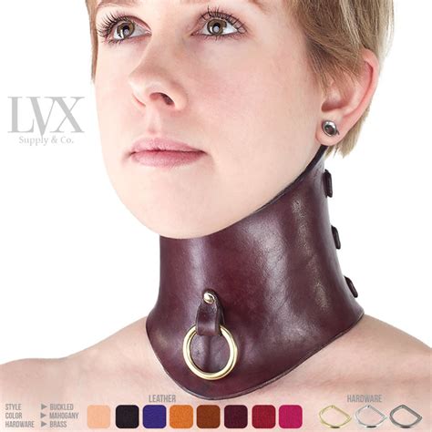 Molded Leather Posture Collar Leather Bondage Choker For Etsy Australia