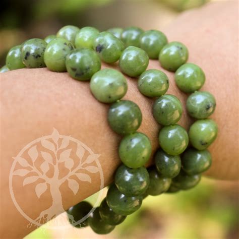 Nephrite Jade Bead Bracelet